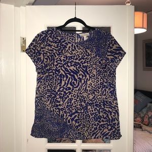 Leopard Print Dana Buchman Blouse